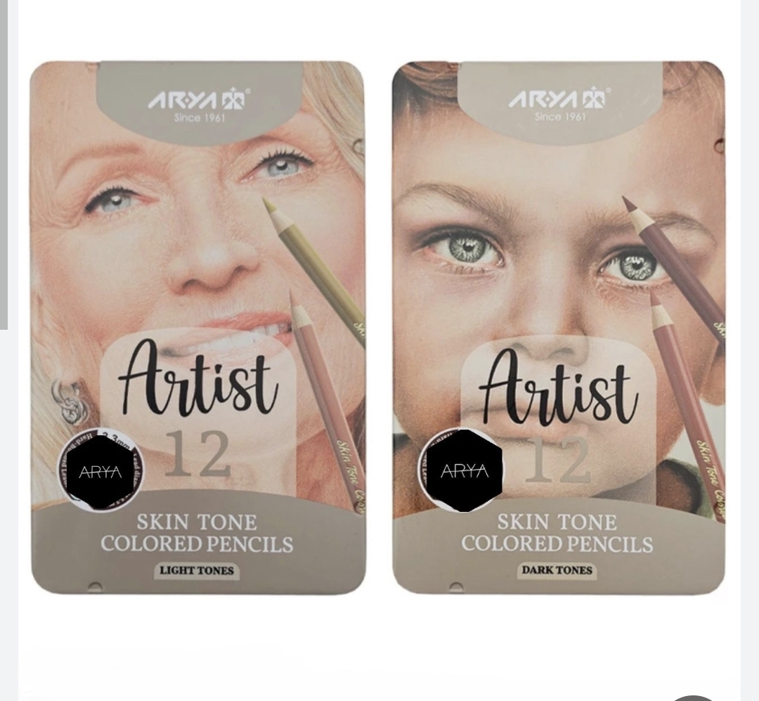 مدادرنگی 12رنگ آرتیست آریا پوست تیره روشن